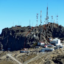 The summit - Cofre means suitcase - peppered with transmitters